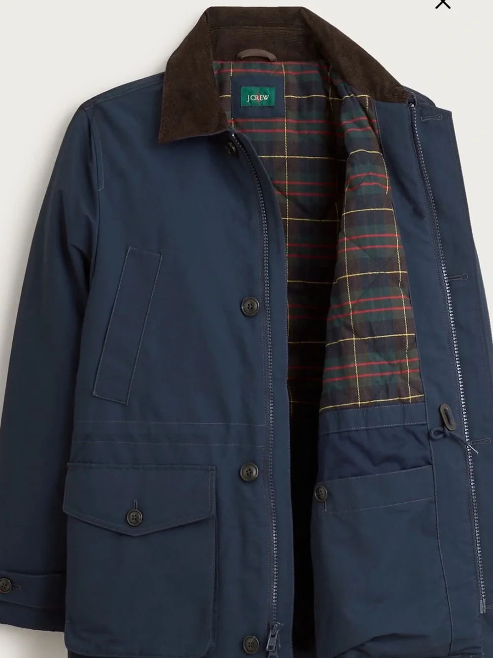 J.Crew Country jacket/coat with removable hood and PrimaLoft